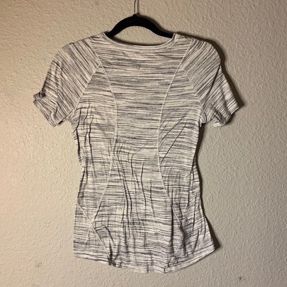 lululemon athletica Tops - LULULEMON purple women's athletic shirt gray/white top size 12 sports ca…
